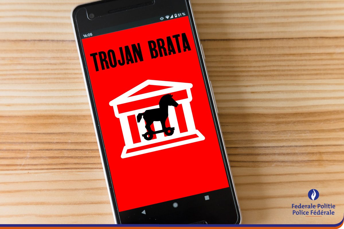 policefederale's tweet photo. Mauvaise nouvelle : le logiciel Brata vient de faire son retour ! Attention, il s’agit d’un cheval de Troie qui permet de surveiller votre application bancaire en effectuant des captures d’écran envoyées ensuite aux pirates.
Plus d'infos : https://t.co/fRGAUBPY9P
#Brata https://t.co/Omu2AVWBO4