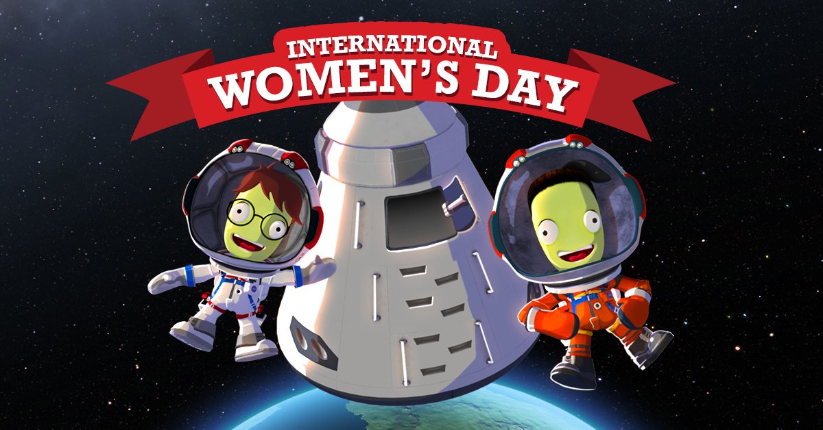 KerbalSpaceP's tweet photo. Today we celebrate the achievements and contributions of the women who overcame the challenges that many, especially in STEM fields, face as they helped blaze a path for the next generation of space explorers. #WomenInSTEM #InternationalWomensDay https://t.co/rUqu6fcYWL