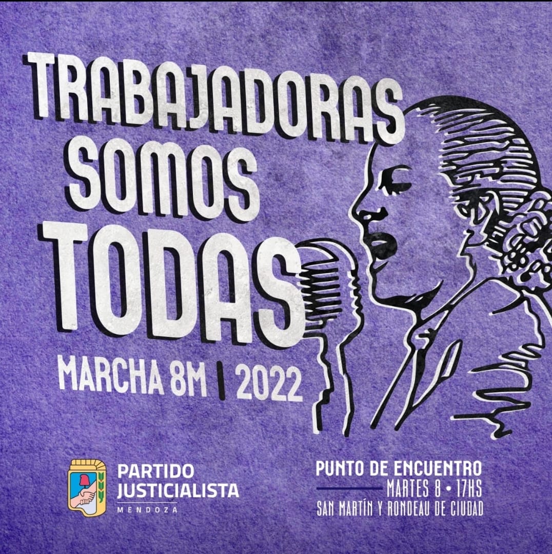 𝗧𝗿𝗮𝗯𝗮𝗷𝗮𝗱𝗼𝗿𝗮𝘀 𝘀𝗼𝗺𝗼𝘀 𝘁𝗼𝗱𝗮𝘀

Este martes nos encontramos para participar de la marcha por el Día Internacional de la Mujer Trabajadora.

🗺 San martín y Rondeau
🗓 8 de marzo
⏰ 17 hs

#8M
#DiaInternacionalDeLaMujer 
#FeminismoEsJusticiaSocia