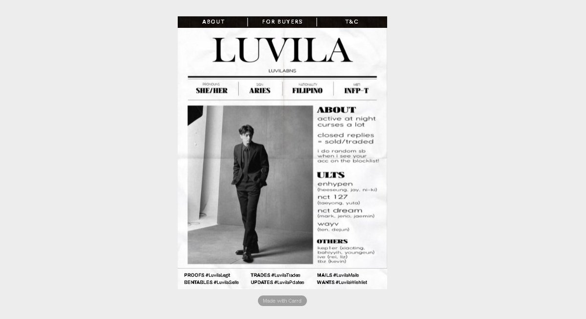 luvilabns's tweet photo. 𓏔✦° #LuvilaMails
      ↳ to: @02crts

Hi! Thank u for making carrd po and for granting my request! Sa wakas makakapag tweet nako ng rcbyt sa lapag😭,,, Luvila carrd haver yarn! Thank u po uli!!! Ganda so muchhh<3

꒰#by02 || #02fbs꒱ https://t.co/HGMA9ga3rB