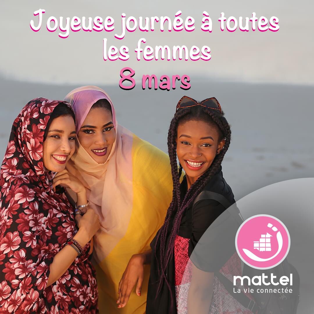 Mattel_MR's tweet photo. A l'occasion de la journée internationale de la femme, Mattel souhaite joyeuse fête aux femmes Mauritaniennes et à toutes les femmes du monde.

#InternationalWomensDay https://t.co/6SEjUyIUpv