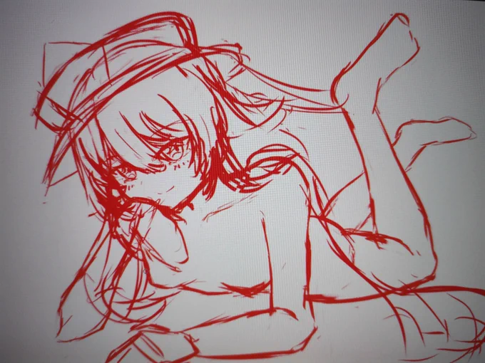 リクエスト描いてて急に手が止まったから落書きしてる 