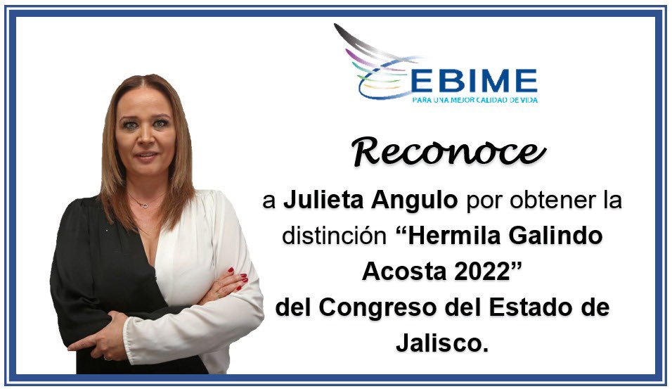 Muchas Felicidades <a href="/julietaangulo/">Julieta Angulo</a> por la obtención de este Galardón, gran reconocimiento a su trabajo y entrega en favor de la equidad de Género!