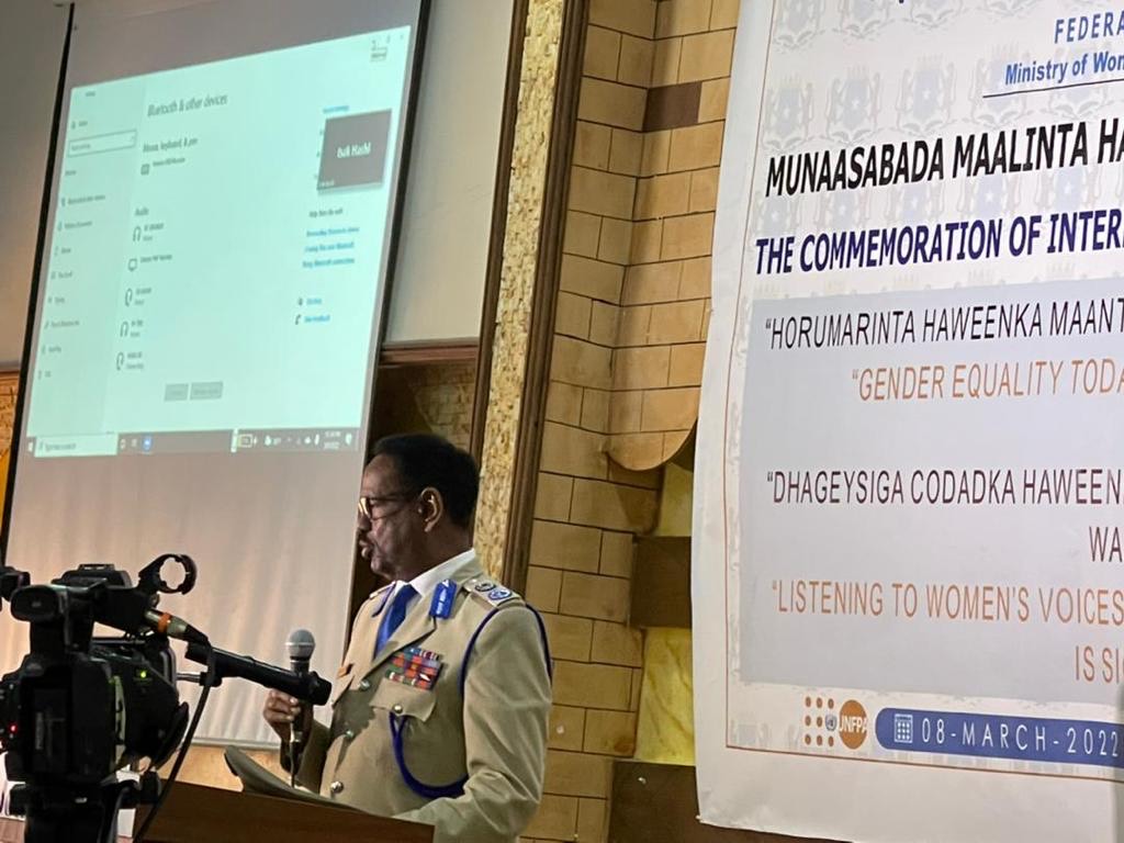UNFPA_SOMALIA's tweet photo. #InternationalWomensDay2022 was celebrated today in Mogadishu by the First Lady of the Federal Republic of Somalia @SaynabMoallim, H.E @Hanifaxabsade @MwomenHRD, H.E @Amohamednur @MoJ_FGSomalia, Somalia's Police Commissioner, UN agencies and CSO delegates. https://t.co/Lohj6sDQXY