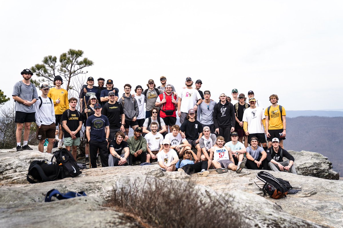 bw_mlax's tweet photo. Family atop the Mcafee nob!

To get there the boys completed an 8-mile hike on the Appalachian trail. 

#GritWearsGold 📸 https://t.co/uEia9a32t7