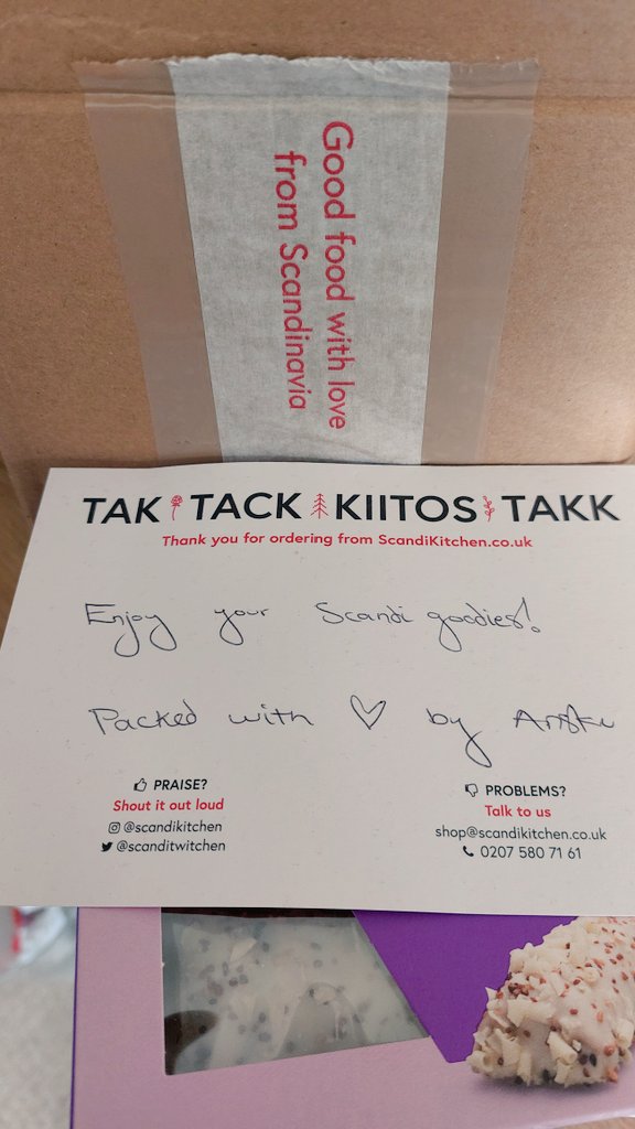 Very excited to receive my first <a href="/Scanditwitchen/">ScandiKitchen 💙</a> delivery this morning. I'm sure it won't be the last!