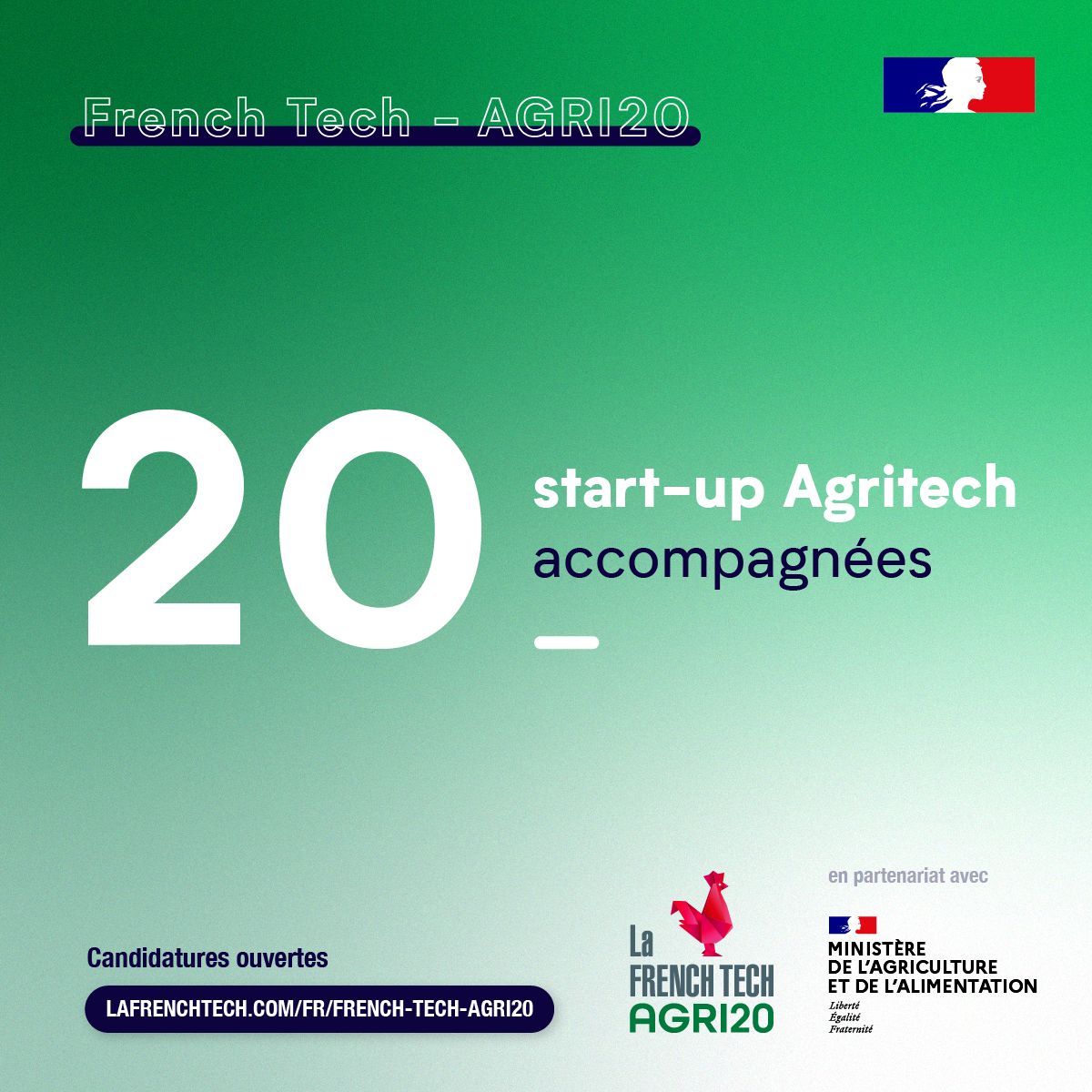 FrenchTechLille's tweet photo. [📢FRENCH TECH AGRI20]
Nouveau programme pour la mission French Tech🔥

🚀Lancement du  #FrenchTechAgri20 nouveau programme d'accompagnement destiné à faire émerger des champions technologiques proposant des innovations de rupture répondant aux défis alimentaires et agricoles🌱🌍 https://t.co/EdEmVnExHs