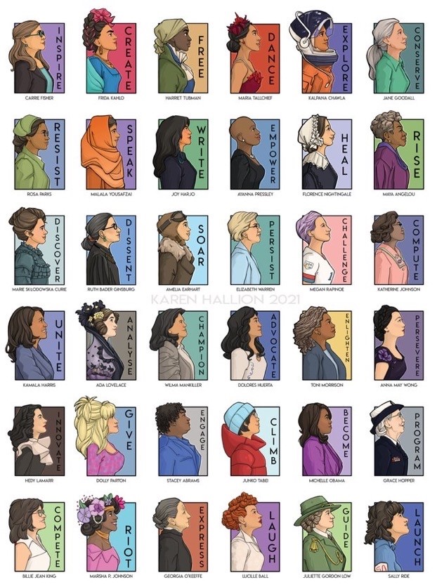 snhs_library's tweet photo. Thanks to Mr Scott @stniniansDT for spotting this wonderful artwork by @Khallion - a great way to celebrate #InternationalWomensDay! https://t.co/wiMXP2o2Kr