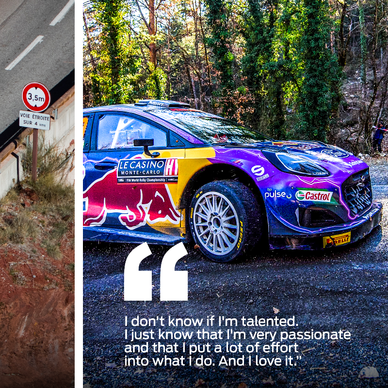 FordNewsEurope's tweet photo. Isabelle Galmiche became the first female co-driver to reach the top step of @OfficialWRC podium since 1997.
 
For #InternationalWomensDay, Isabelle shares her thoughts on winning #RallyeMonteCarlo in the @MSportLTD #Ford #PumaRally1 and what it takes to rally. 🏁