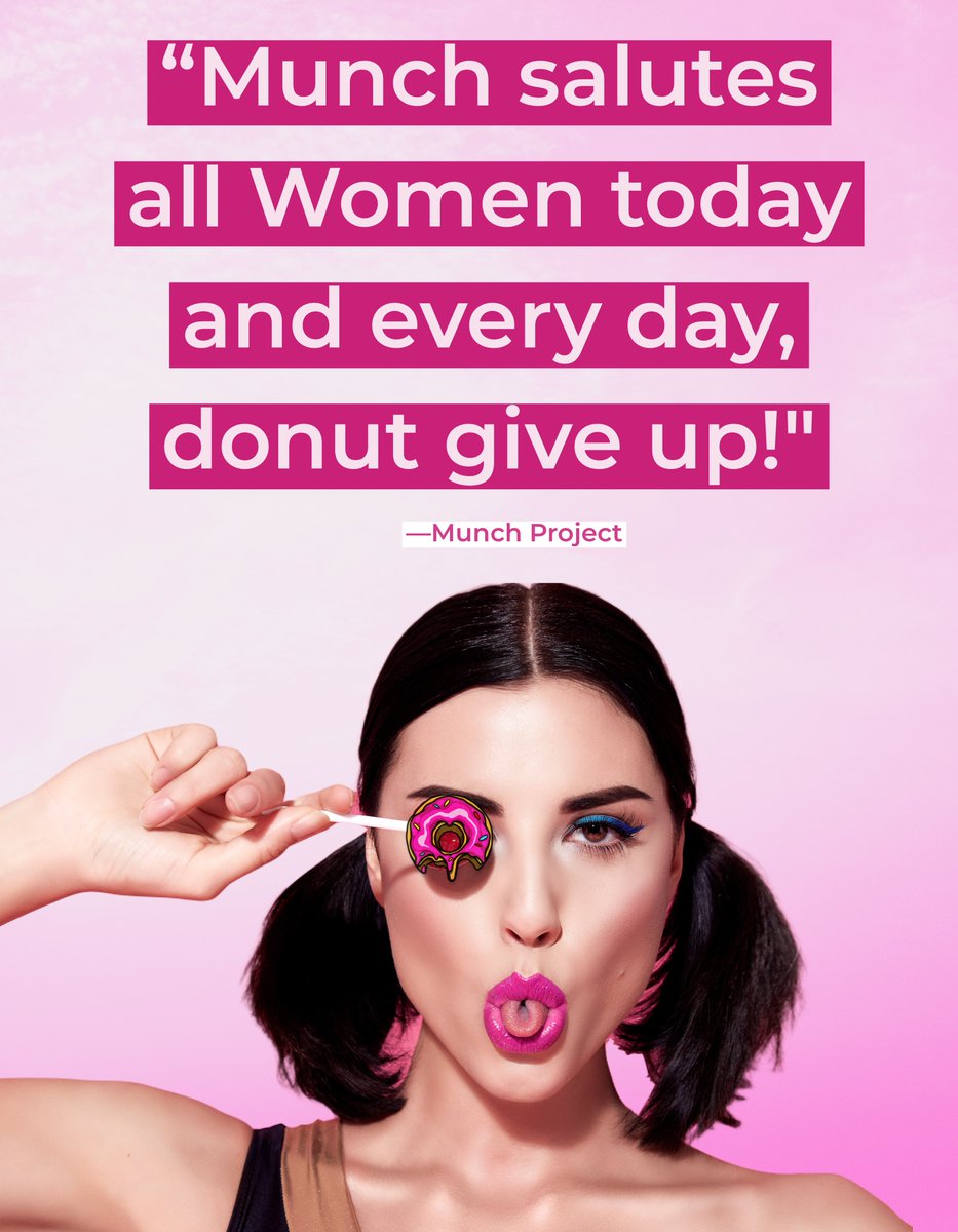 MunchToken's tweet photo. Happy International Women’s Day 2022
You make Our World! 🍩❤️
#internationalwomensday #iwd #Munchlove #WomensDay2022 https://t.co/ys16RvH5c9