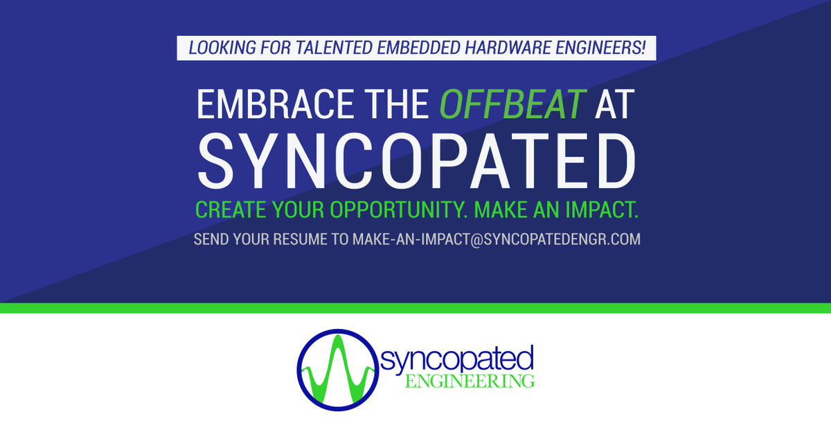 SyncopatedEngr's tweet image. Syncopated is looking for a talented EMBEDDED HARDWARE ENGINEER to join our team! 
To be successful, you will have demonstrated experience with schematic capture and PCB layout. View Job Description: hubs.li/Q015vss90

#EmbeddedDeveloper #EmbeddedHardwareEngineer