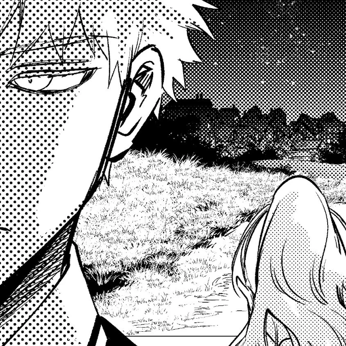 地味に好きなテクニック
手前の人のトーンのドットは大きくて遠くの人は小さいってやつ
WEB漫画が多くなってトーンではなくグレースケールの処理が増えて最近あまり見かけなくなった気がする 