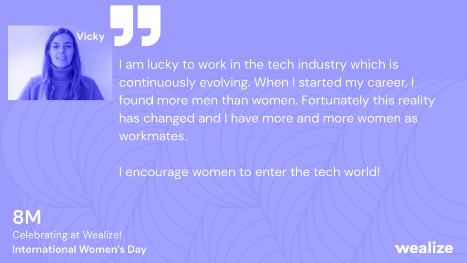 wealizedigital's tweet photo. Vicky: "I am lucky to work in the #tech industry. I encourage women to enter the Tech world!"
#InternationalWomensDay2022 #8M2022 https://t.co/UCH1d8t7Hx
