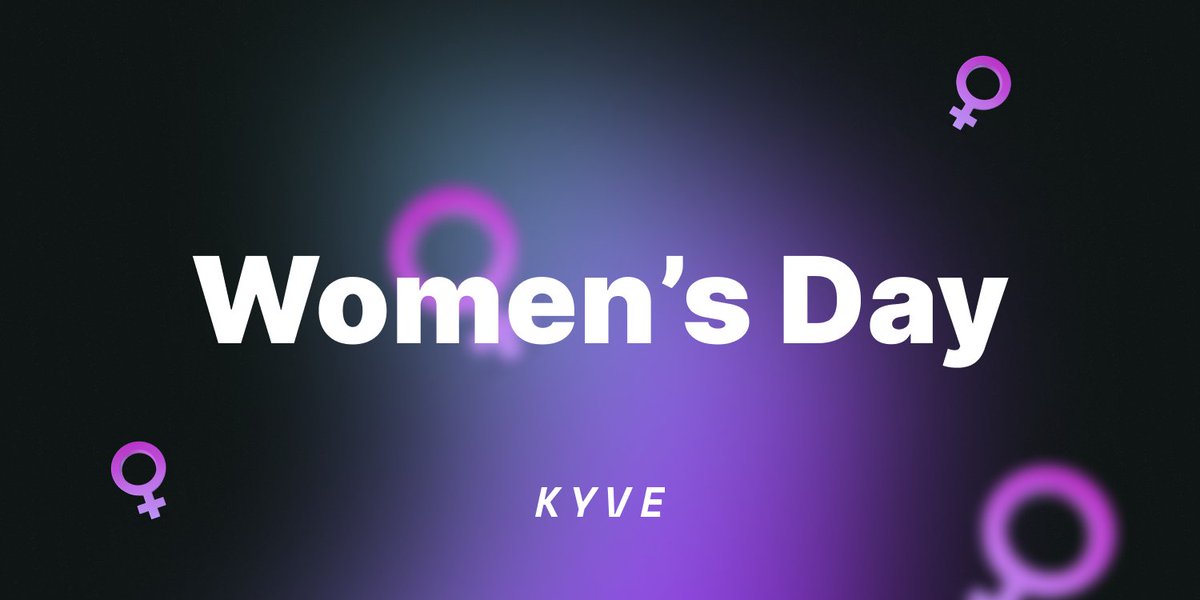 A very Happy Women's Day from KYVE to all of the incredible women building towards a decentralized future &amp; beyond! #TheFutureisFemale