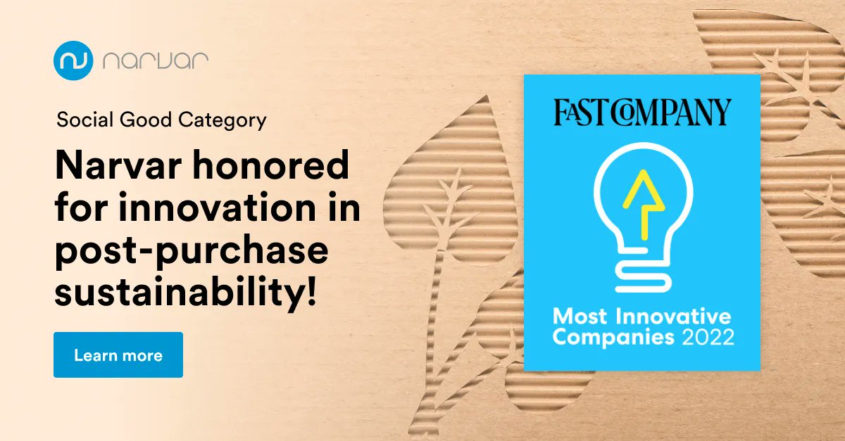 narvarinc's tweet photo. We're thrilled to have been named one of @FastCompany's Most Innovative Companies for 2022 (our 3rd time!) for our efforts to make returns more sustainable at scale! We provide more context here: https://t.co/gSwaw3fMj3 #FCMostInnovative #sustainability #retailtech https://t.co/3NY2EHMsC4