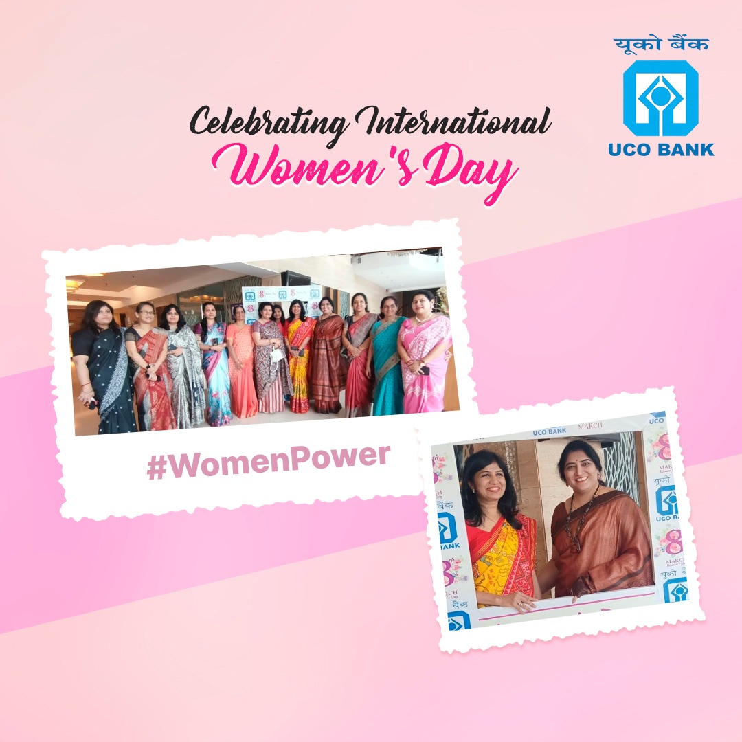 UCOBankOfficial's tweet photo. UCO Bank Celebrates Women's Day across the Country! 
#HappyWomensDay to every woman.
#UCOBank  #HonoursYourTrust https://t.co/PovHWU7RVN