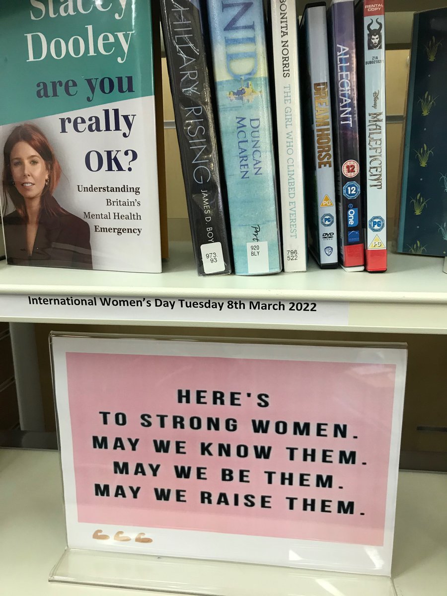 eastlothianlibs's tweet photo. Here's to all the wonderful women in our lives πππͺ. Celebrating #InternationalWomensDay at our branches accross #EastLothian. This display is from the team at #DunbarLibrary https://t.co/VWRSwVMbZH