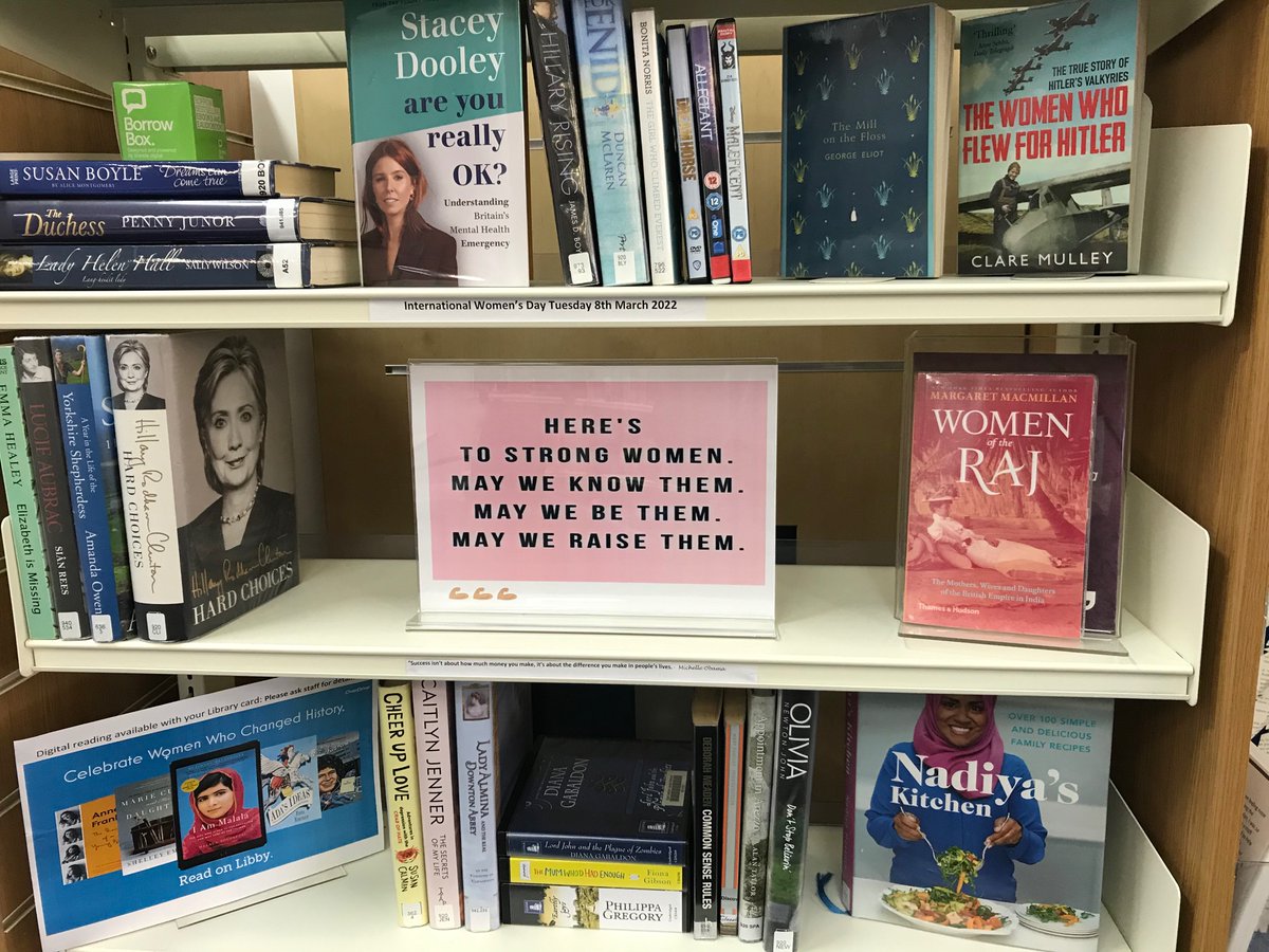 eastlothianlibs's tweet photo. Here's to all the wonderful women in our lives πππͺ. Celebrating #InternationalWomensDay at our branches accross #EastLothian. This display is from the team at #DunbarLibrary https://t.co/VWRSwVMbZH
