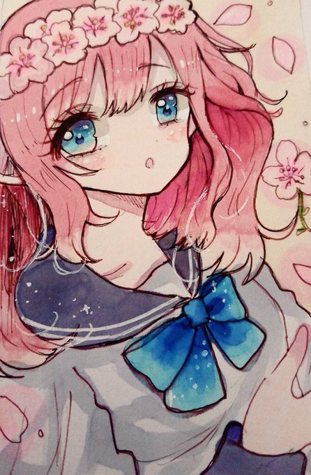 女の子イラストのtwitterイラスト作品