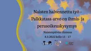 Tilaisuutta voit seurata striimin kautta Eurooppanaisten Facebook-sivuilta facebook.com/eurooppanaiset… #eurooppanaiset #naistenhalvennettutyo