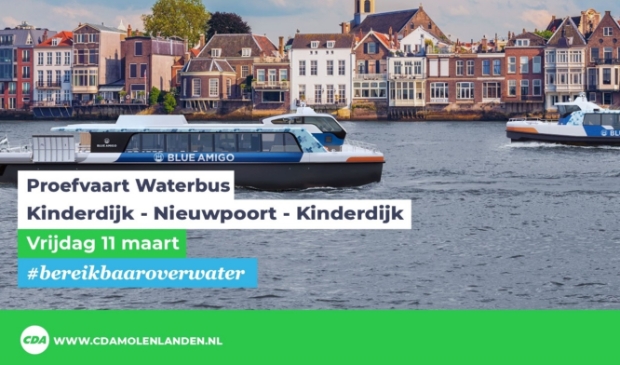 Proefvaart Waterbus tussen Kinderdijk en Nieuwpoort -  hetkontakt.nl/regio/alblasse…