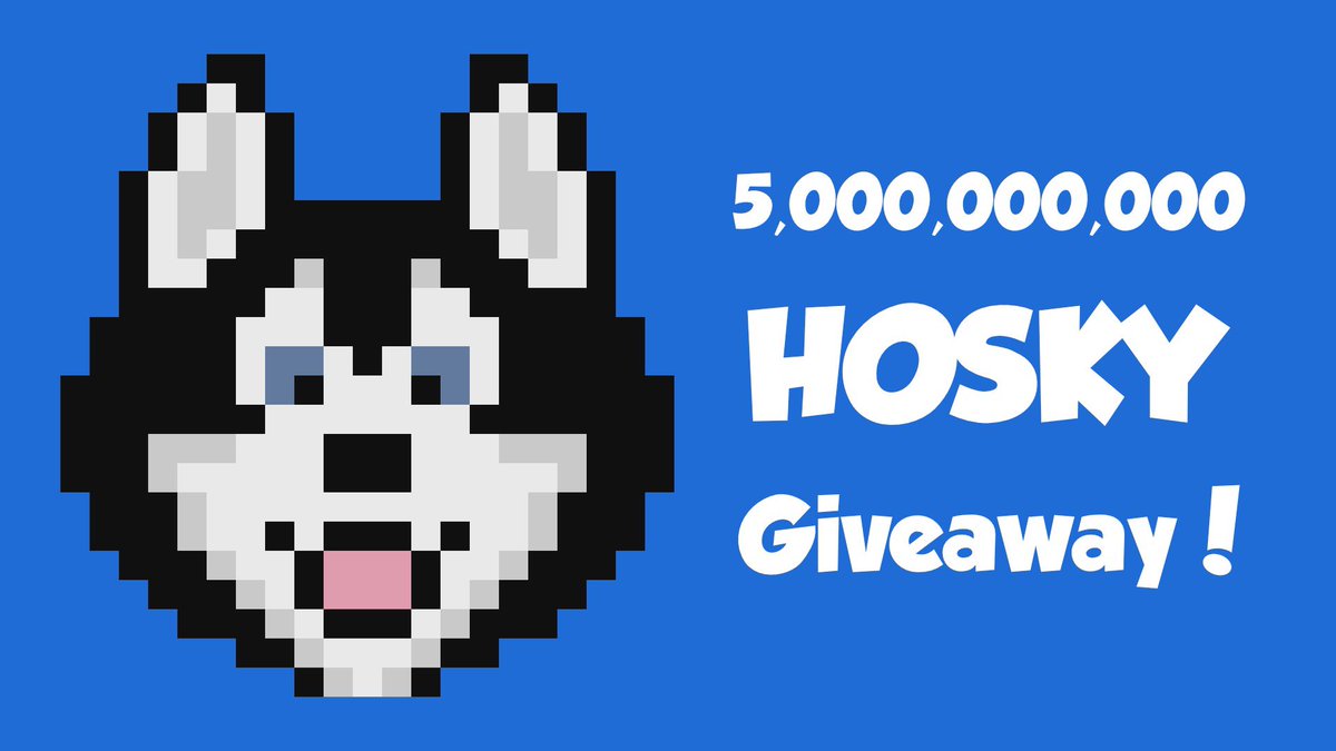.<a href="/CardanoTipBot/">Cardano Tip Bot</a> !giveaway 7D 5B HOSKY

✅ Follow <a href="/hoskytoken/">HOSKY</a> 
✅ Like
✅ Retweet
✅ Tag an idiot you know

Those tagged by winner that also reply will get a share of giveaway as long as they’ve replied!

#cardano #ada $ada #hosky #hoskytoken $hosky #memellionaires #rugpools