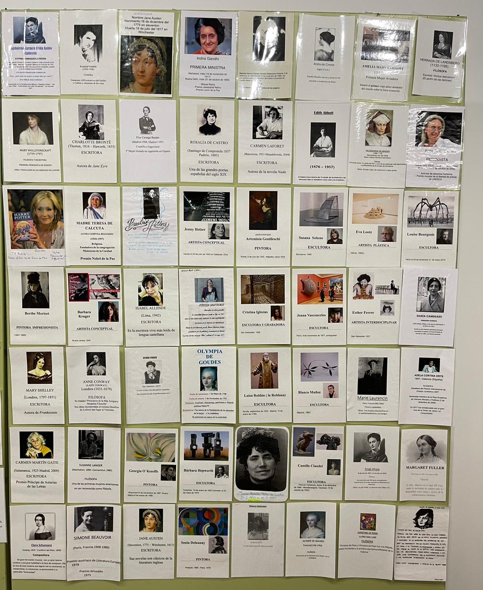 iesginer_org's tweet photo. El Giner celebra el Día Internacional de la Mujer con un mural de mujeres ilustres, la lectura de un manifiesto y una selección musical de canciones conmemorativas a  cargo del Departamento de Música.

¡Muchas felicidades a todas las mujeres de la comunidad educativa del Giner! https://t.co/NoUfPDao8G