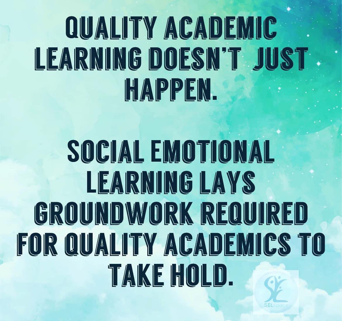 MrMWWells's tweet photo. SEL strategies can intentionally be interwoven into the fabric of educator best practices to maximize positive outcomes, achievement and wellbeing. #SELday #SELspace https://t.co/FXOBwvCOBT