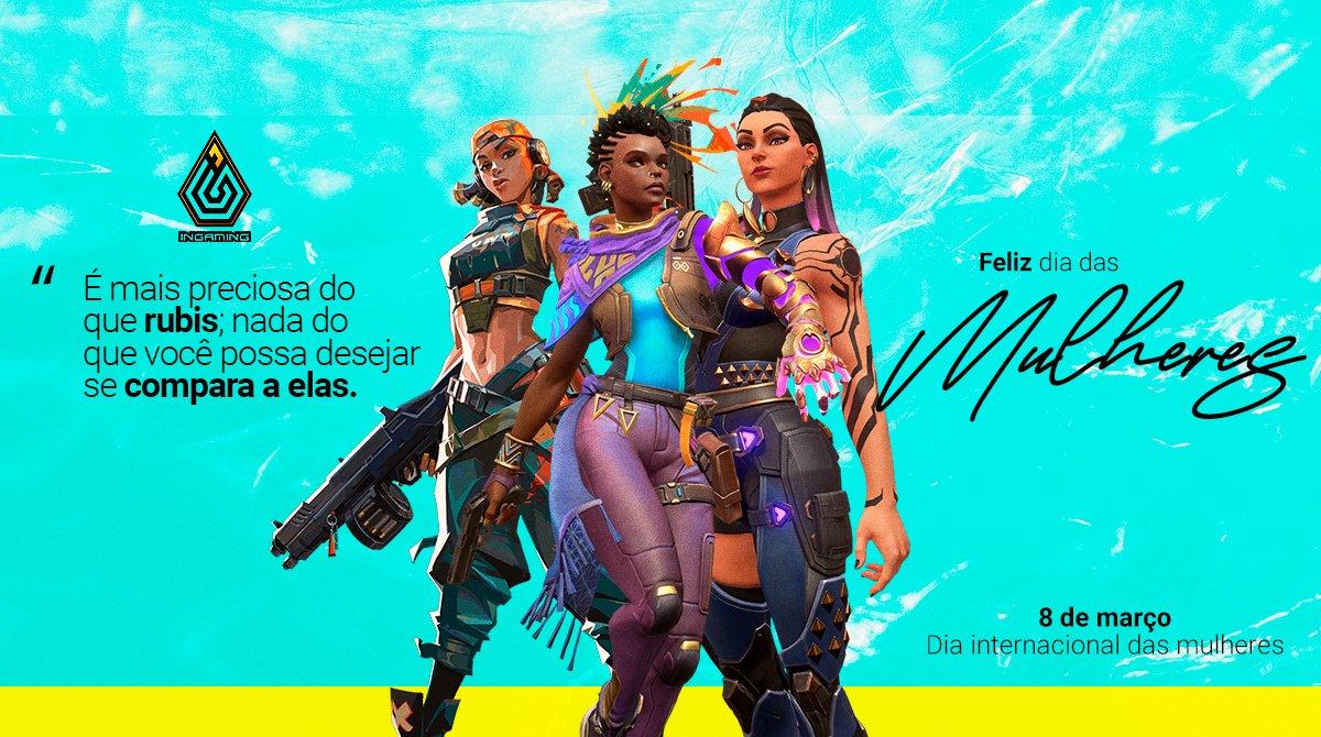 INGAMINGEsports's tweet photo. Vocês desarmam uma Spike por dia, nas dificuldades o retake é garantido e estão sempre preparadas pra vencer o jogo. Parabéns.

Feliz 8 de Março, Dia Internacional das Mulheres.

#Ingaming #DiadaMulher #8deMarço https://t.co/xCGK47zMIH