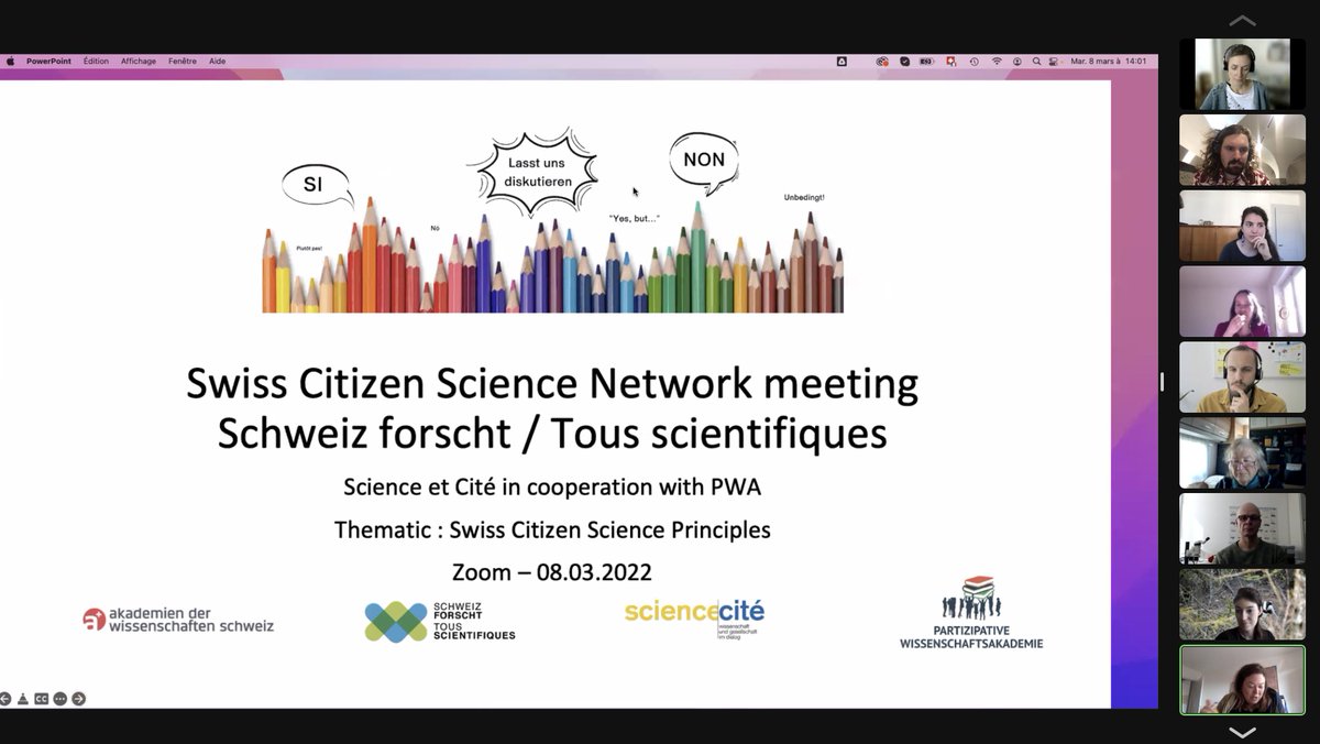 Es geht los! #Netzwerktreffen "Swiss Citizen Science Principles - from theory to practise". Zusammen mit der @pwa_zurich haben wir einen spannenden Workshop vorbereitet. Wir sind gespannt auf die Inputs der Teilnehmenden! #CitizenScience