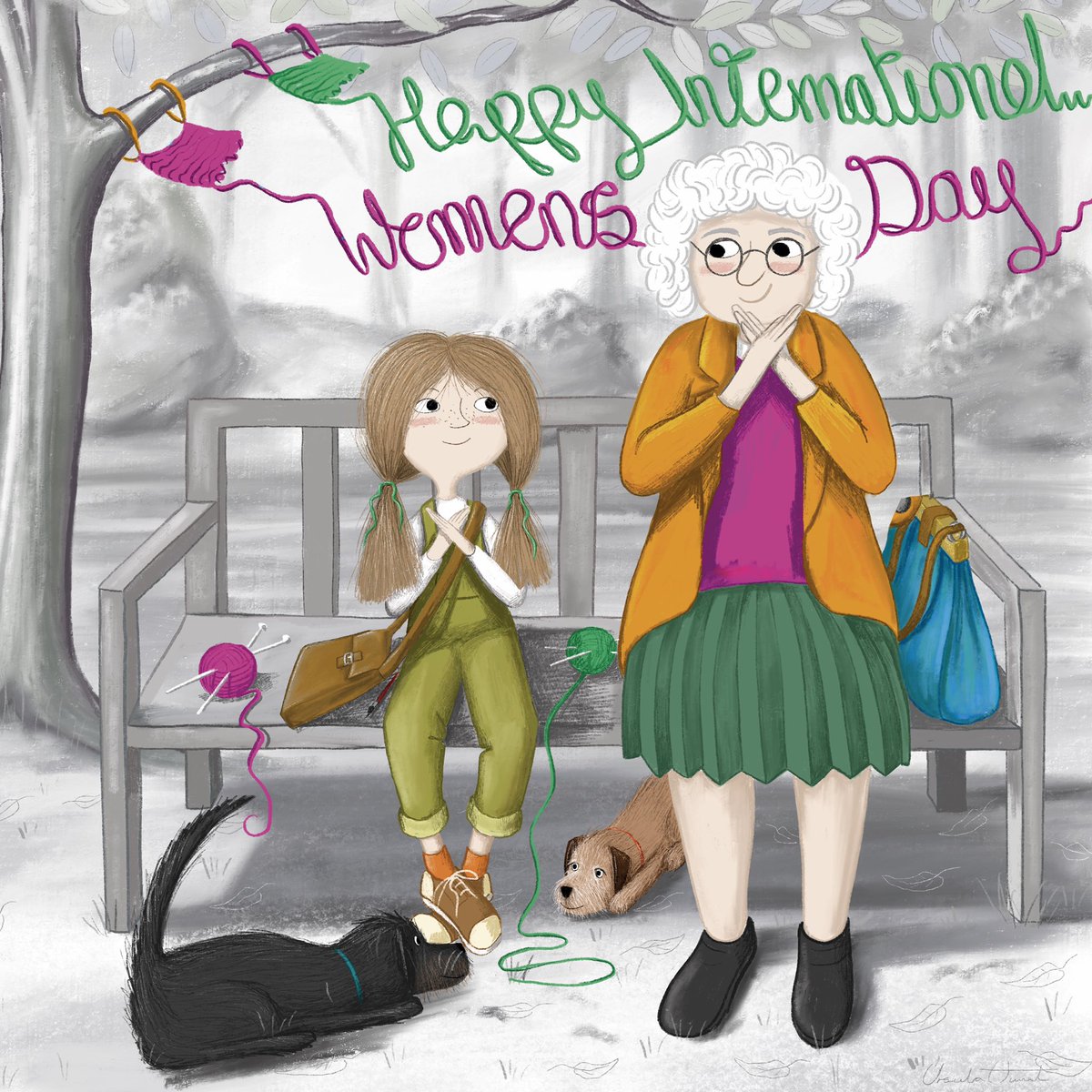 UrsulaHurstArt's tweet photo. Happy #InternationalWomensDay from Mrs Green and Hope Butterworth who proved that our small changes can make a huge difference.
#BreakTheBias #DrawingHope #DrawingHopeFlags #ChildrensBooks #illustration #InternationalWomensDay2022 @PoemsPicturesP https://t.co/F8mdzfbhWZ