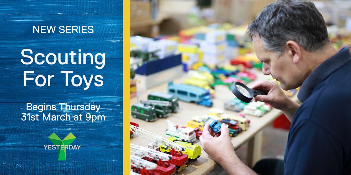YesterdayTweets's tweet image. Calendars at the ready! 📅

The brand new series #ScoutingForToys, which follows internationally renowned Vectis Toys Auctioneers in Teesside, begins Thursday 31st March at 9pm.