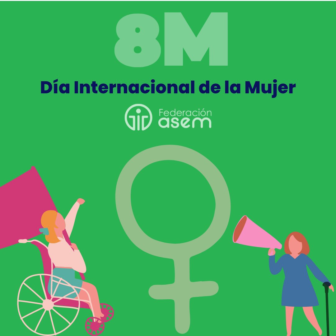 🙋‍♀️En el #DiaInternacionalDeLaMujer queremos poner foco en las necesidades de las mujeres y niñas con #discapacidad, y exigir medidas efectivas en las políticas sociales para paliar las desigualdades de género y mejorar la inclusión social. 
👉 asem-esp.org/noticias/dia-i… #8M2022