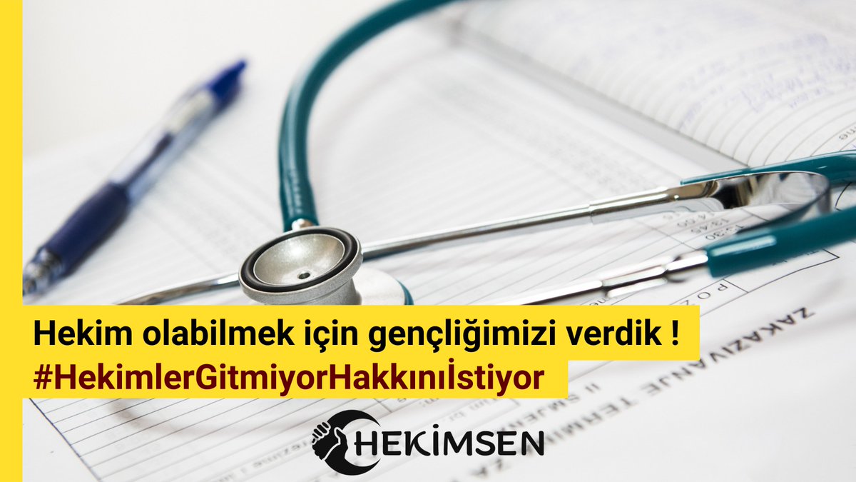 Bizler ailelerinin yıllarca didinip, dişinden tırnağından artırarak okuttuğu onurlu ve gururlu Türk Hekimleriyiz. Ülkesini kimse bizden daha fazla sevemez, kimse kapıyı gösteremez. Hakkımızla kazandığımız mesleğimizi, insanca sürdürmek istiyoruz.

#HekimlerGitmiyorHakkınıİstiyor
