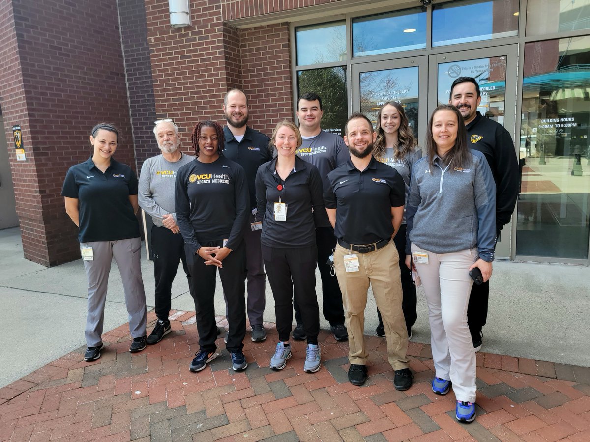 VCUHealth's tweet photo. Happy National Athletic Training Month! 💛🖤 Our certified athletic trainers provide injury evaluation, treatment and rehabilitation to high school and collegiate athletes, while also ensuring a safe environment for athletic participation and general patient care. https://t.co/FdxQRTIMMv