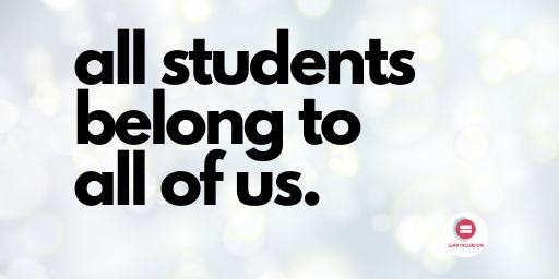 Students who need intervention do not belong to special education. Let's embrace the mindset that ALL students belong to ALL of us. #LeadInclusion #successforall #edchat