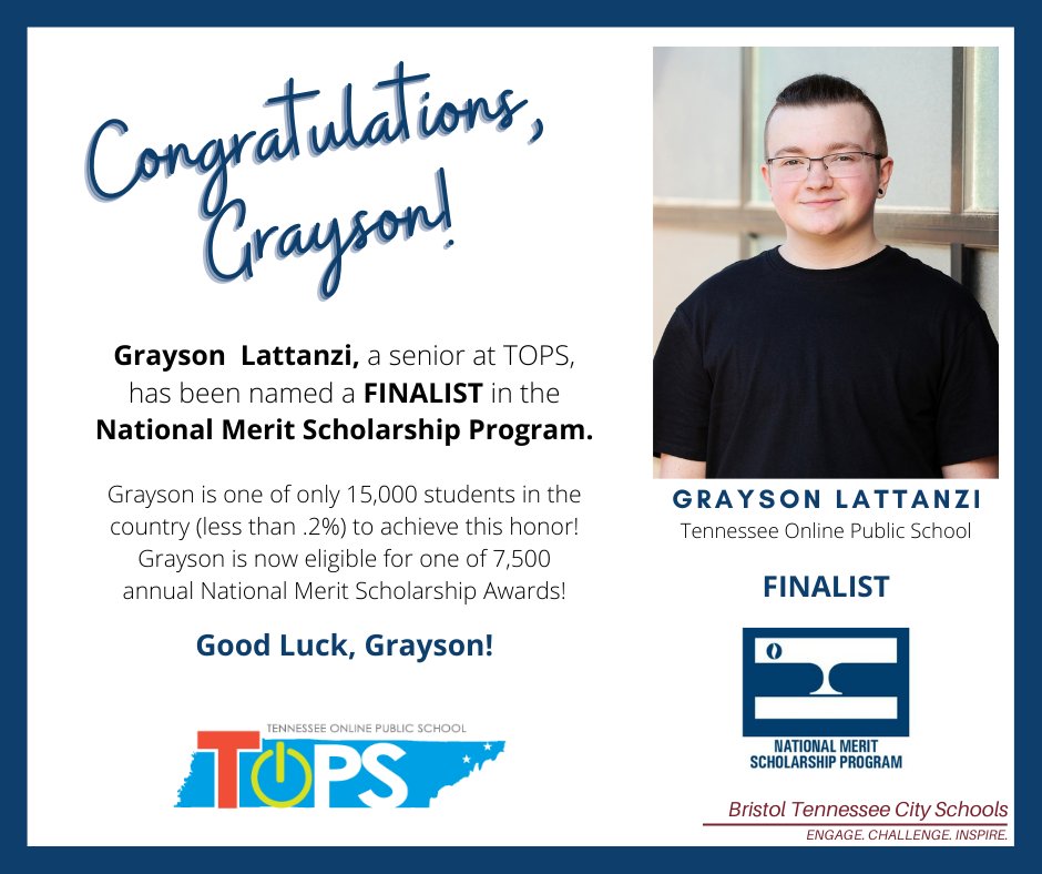 BTCS_District's tweet photo. Congratulations to @TOPS_Official Senior Grayson Lattanzi! https://t.co/A8GKwCBRo0