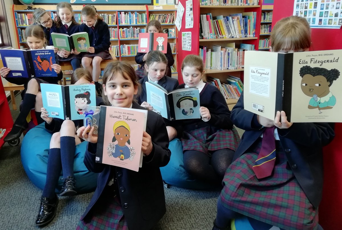Tranby_Library's tweet photo. We celebrated #InternationalWomensDay2022 by reading about the amazing lives of Vivienne Westwood, Harriet Tubman, Agatha Christie, Ella Fitzgerald, Josephine Baker, Ada Lovelace and Audrey Hepburn. We love these books! 📚♀️👩
#womenshistorymonth2022 #littlepeoplebigdreams https://t.co/0WxbtcrrW8
