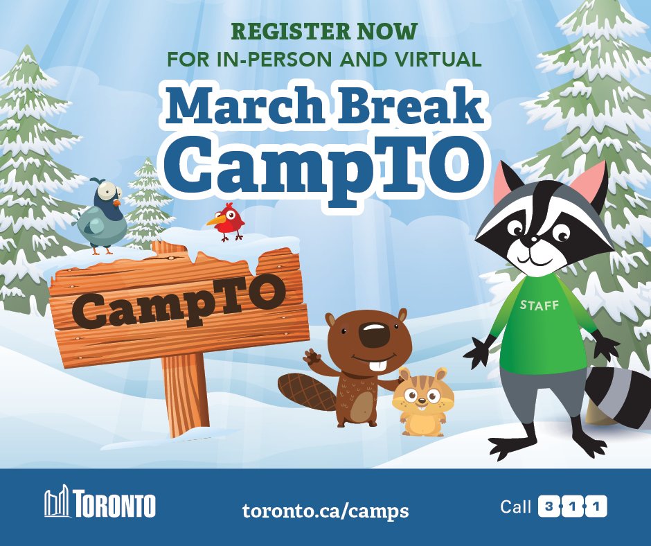 MichaelFordTO's tweet photo. March Break is right around the corner!

Registration is open for #CampTO, including online camp experiences for ages 4 to 12! 

Camps take place from March 14-18. Learn more: https://t.co/wIyiEZ8pZ7 https://t.co/9wOxSkgVyw
