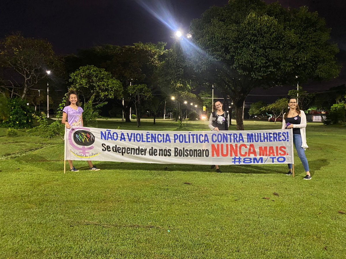 marchamulheres's tweet photo. Hoje as ruas de #Palmas (TO) amanheceram assim, pintadas de resistência feminista! Se depender das mulheres, Bolsonaro NUNCA MAIS!

#8M #Resistiretransformar #8deMarco #8deMarcoNacional
#PelaVidaDasMulheres #ForaBolsonaro #BolsonaroNuncaMais https://t.co/C2kmqcezA6