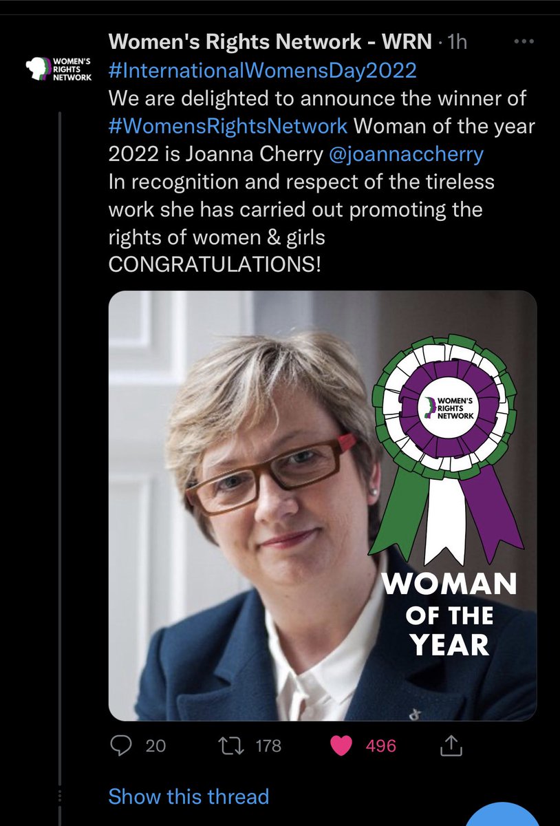 jk_rowling's tweet photo. This is what a woman who owns a dictionary and a backbone looks like.  
@joannaccherry https://t.co/djBuD1QiBF
