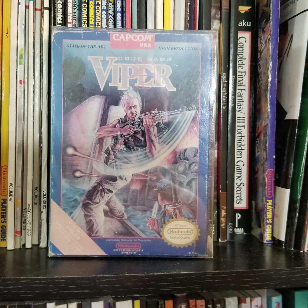 StephenWilds's tweet photo. Faded box, but this is a good, tough game. #Nintendo #cib #nes #codenameviper #collection #retrogaming #retro https://t.co/nKM3PBpMzc
