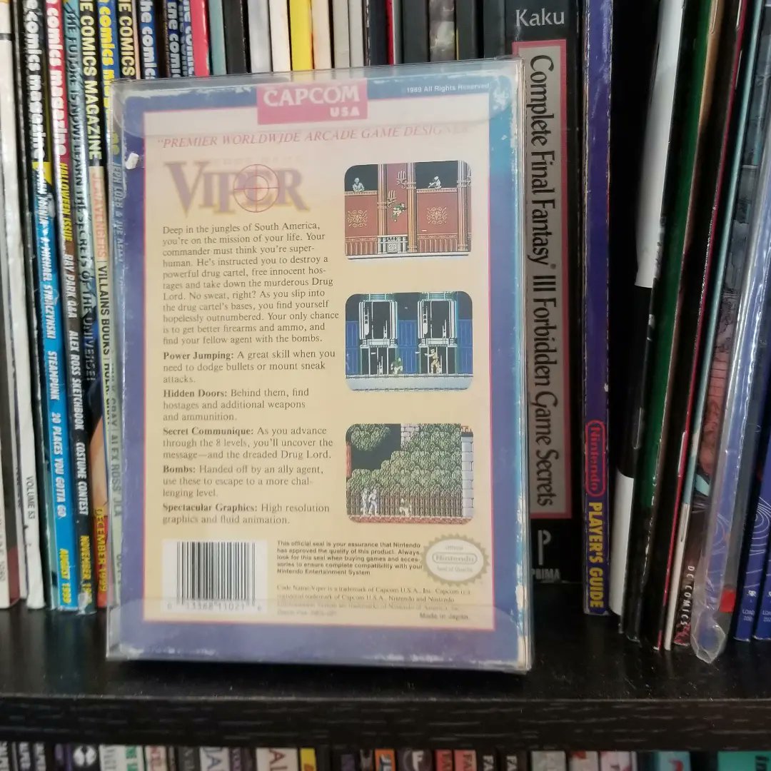 StephenWilds's tweet photo. Faded box, but this is a good, tough game. #Nintendo #cib #nes #codenameviper #collection #retrogaming #retro https://t.co/nKM3PBpMzc