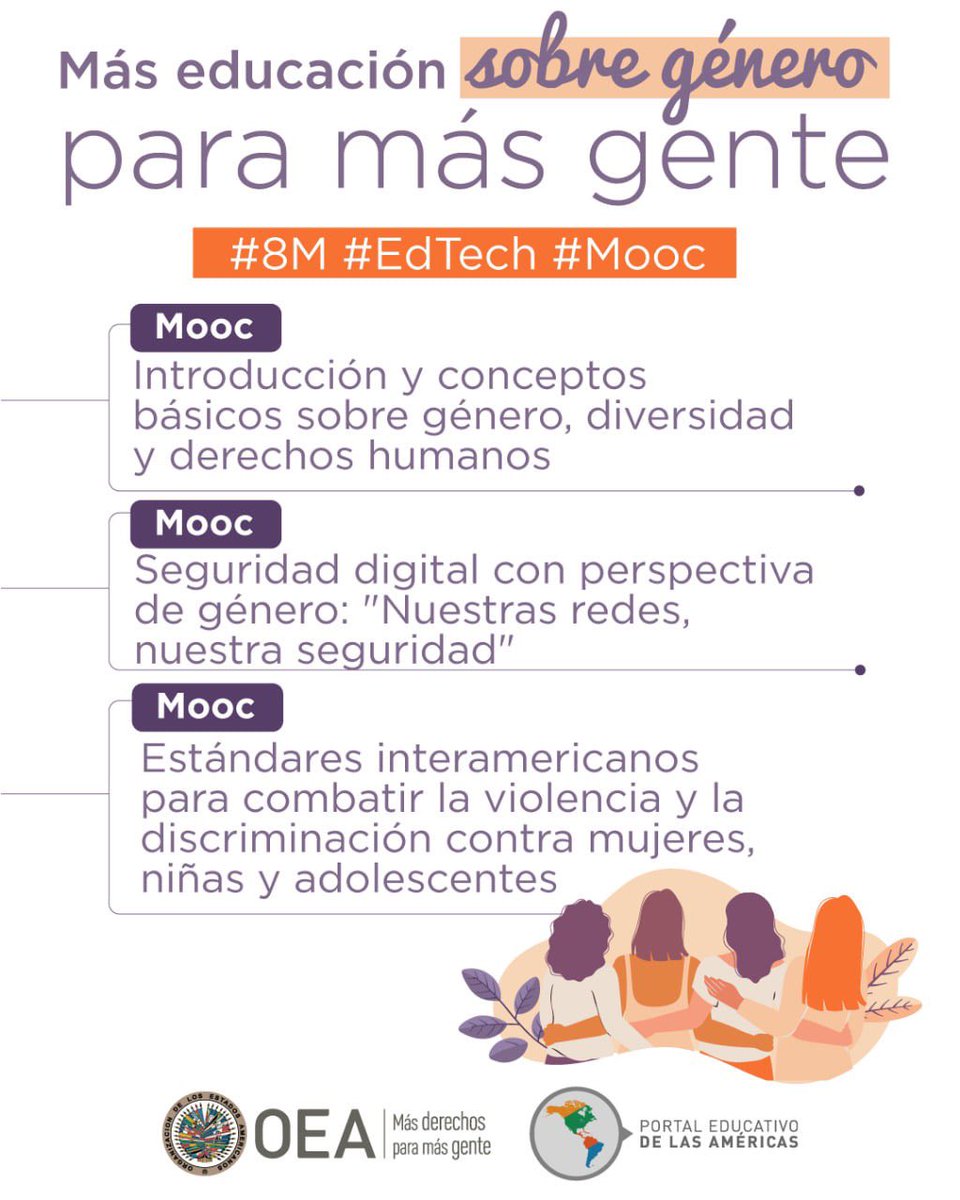 educoas's tweet image. 𝗘𝗱𝘂𝗰𝗮𝗰𝗶𝗼́𝗻 𝗾𝘂𝗲 𝗮𝘆𝘂𝗱𝗲 𝗮 𝗰𝗲𝗿𝗿𝗮𝗿 𝗹𝗮 𝗯𝗿𝗲𝗰𝗵𝗮 𝗱𝗲 𝗴𝗲́𝗻𝗲𝗿𝗼. ¡Inscríbete!

➡️ moocs.educoas.org

#8M #EdTech #MOOC