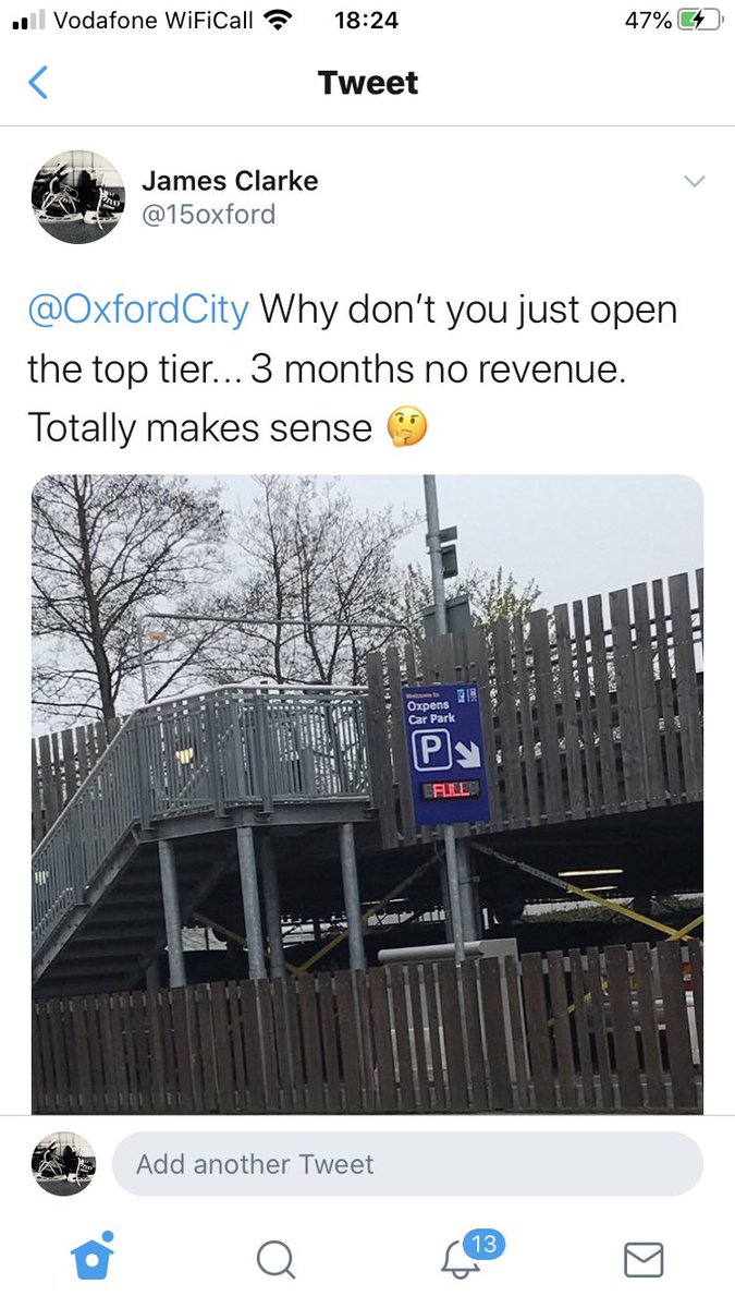 15oxford's tweet photo. Ice rink car park…
3 + years on and car park is still there with the top remaining shut how absurd https://t.co/ayiPgeW15F