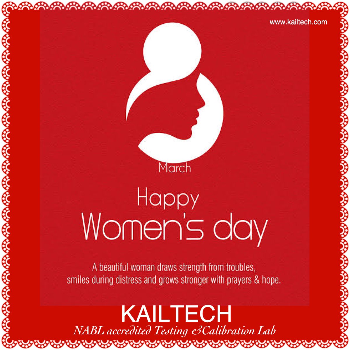 Kailtech_Lab's tweet image. Strong women make a strong Nation. 

Happy Womens Day 🙏

 #womensday #womensday2022 #internationalwomensday #strongwomen  #womenengineers #womeninbusiness #womenempowered #womenempowerment #india #makeinindia #happywomensday #happywomen #testinglab #calibrationservices