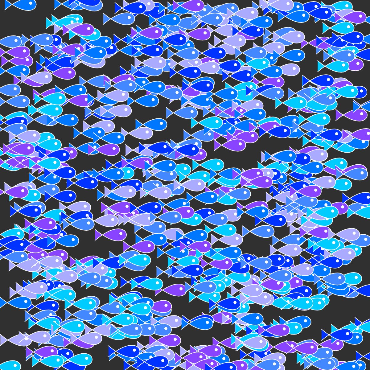 inaba_darkfox's tweet photo. setup=_=>{createCanvas(w=600,w);background(c=48);stroke(w);i=w;while(i--){fill((r=random)(["#0cf","#03f","#07f","#aaf","#84f","#48f"]));x=r()*w,y=r()*w;beginShape();vertex(k=x-20,y-9);bezierVertex(x+c,y+c,x+c,y-c,k,y+9);endShape();fill("#つぶやきProcessing");circle(x+22,y-2,4)}} https://t.co/68SDaCGbLR