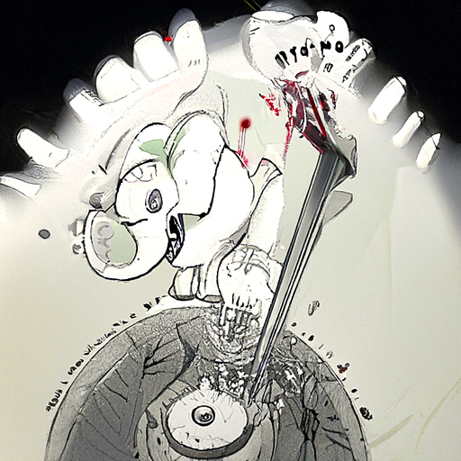 Ownitriks's tweet photo. @MossArtBD1 @inktober This is an AI interpretation of your design, tell us what you think! https://t.co/32iLoXDslI