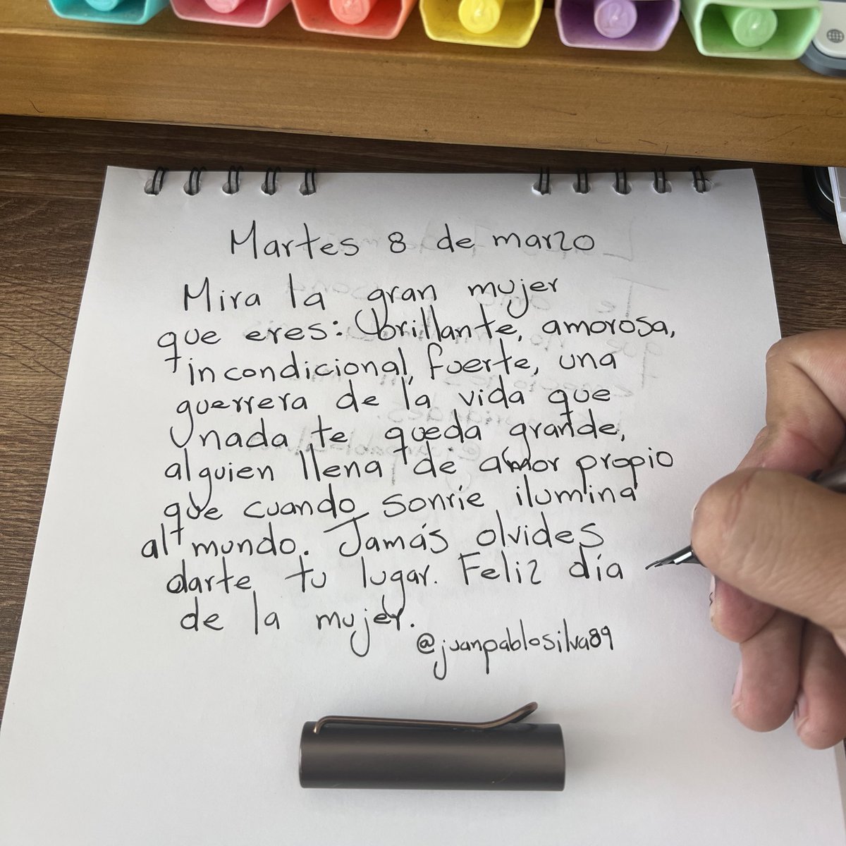 Hoy y siempre quiero decirte algo: eres tremendo mujeron. Naciste para triunfar.❤️