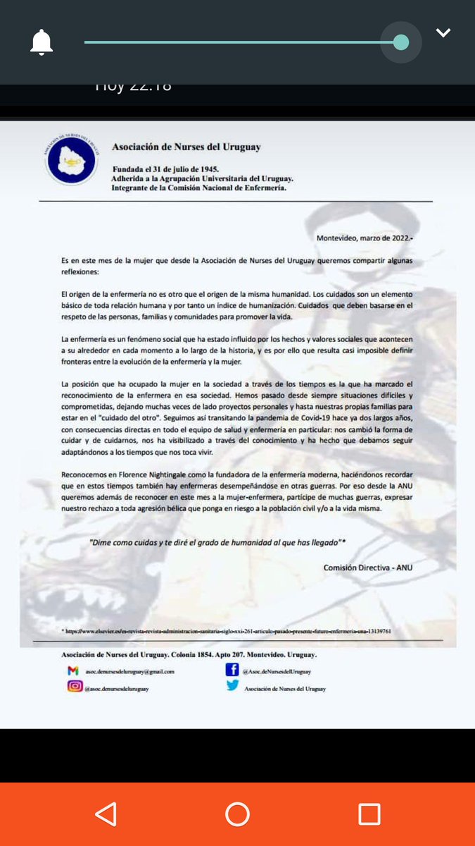 Asociación de Nurses del Uruguay (@nursesde) on Twitter photo 